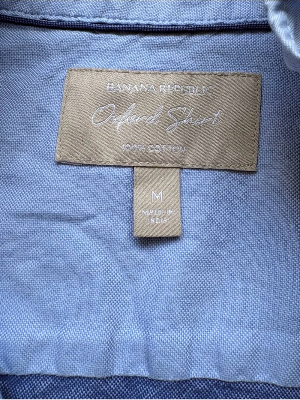 Banana Republic Blue and White Ruffle Collar Button-Down Shirt woman’s m - Picture 8 of 8
